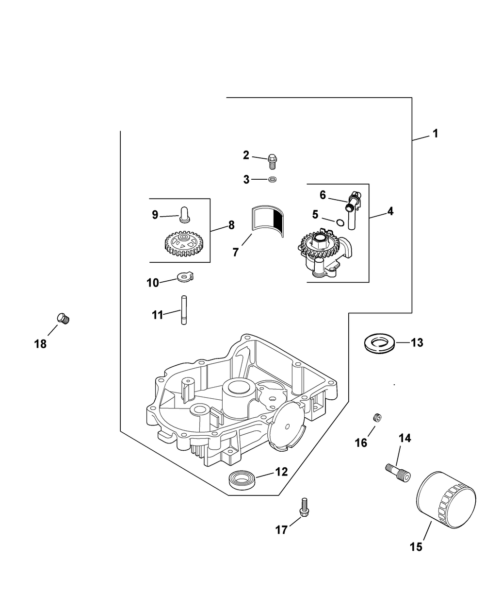 Kohler Cv680-3044 Oil Pan And Lubrication Diagram and Parts List for Z-FORCES48 (53BH5FJB-53BH5FJB050)(2012) Cub Cadet Lawn Tractor
